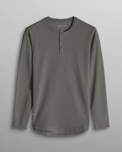 Henley Drop-Cut Long Sleeve: LUX