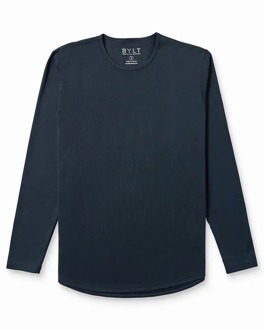 Cotton Long Sleeve Drop-Cut