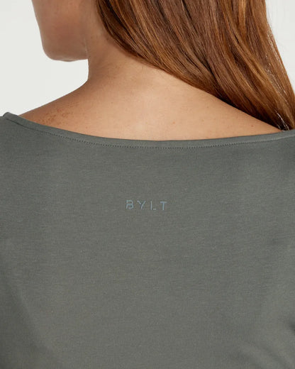 Drift Fitted Boat Neck Long Sleeve