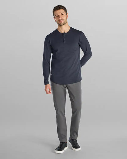 Henley Drop-Cut Long Sleeve: LUX