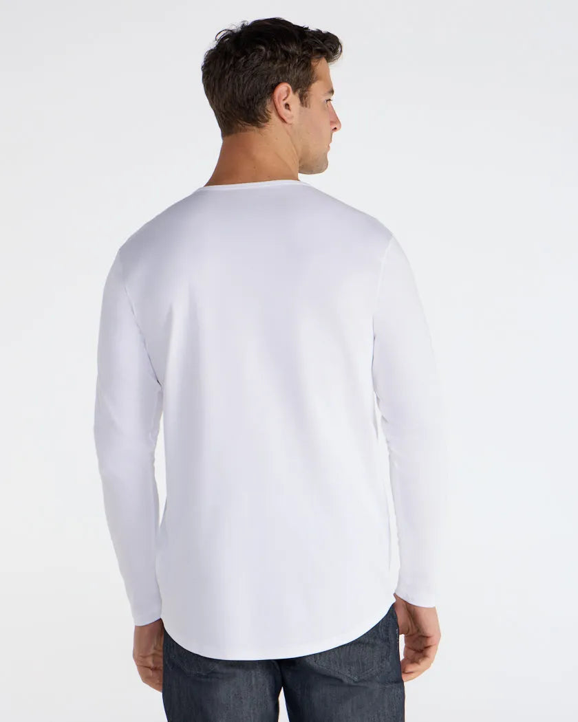 Cotton Long Sleeve Drop-Cut