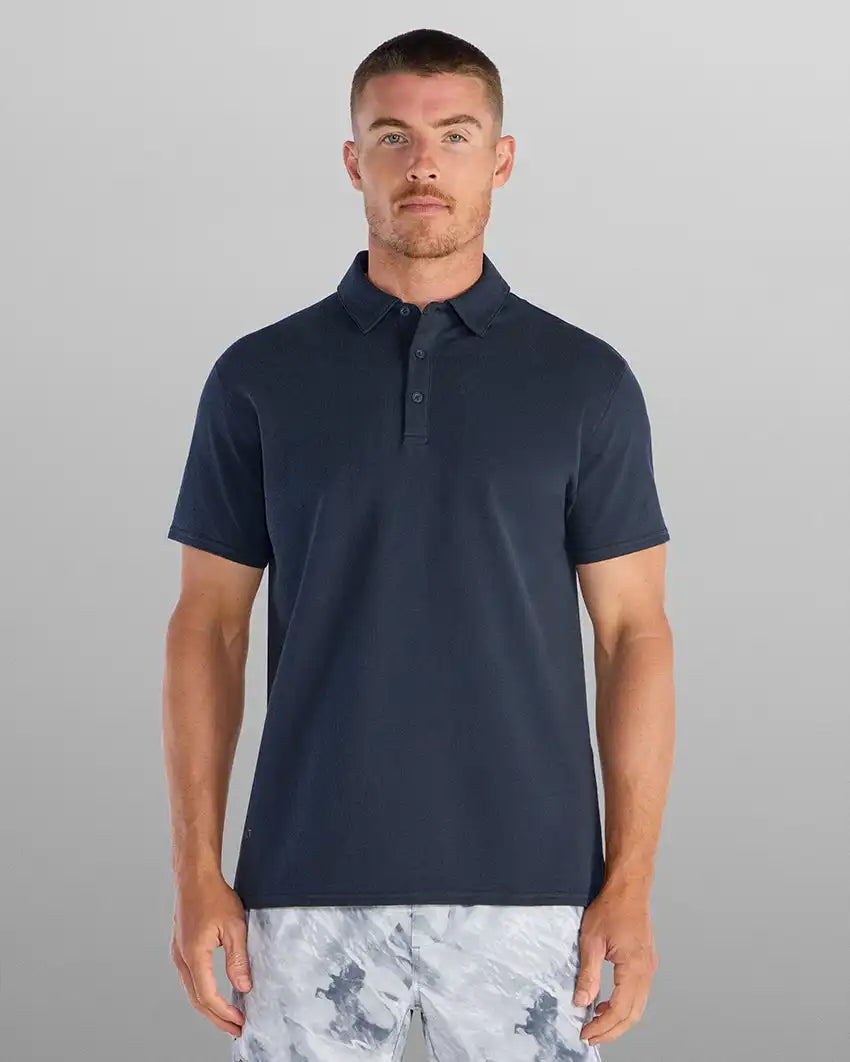 Slub Split Hem Polo