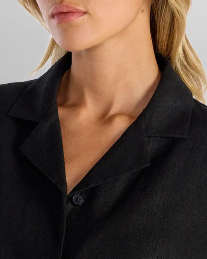 Women's Back to Basics Linen Camp Collar