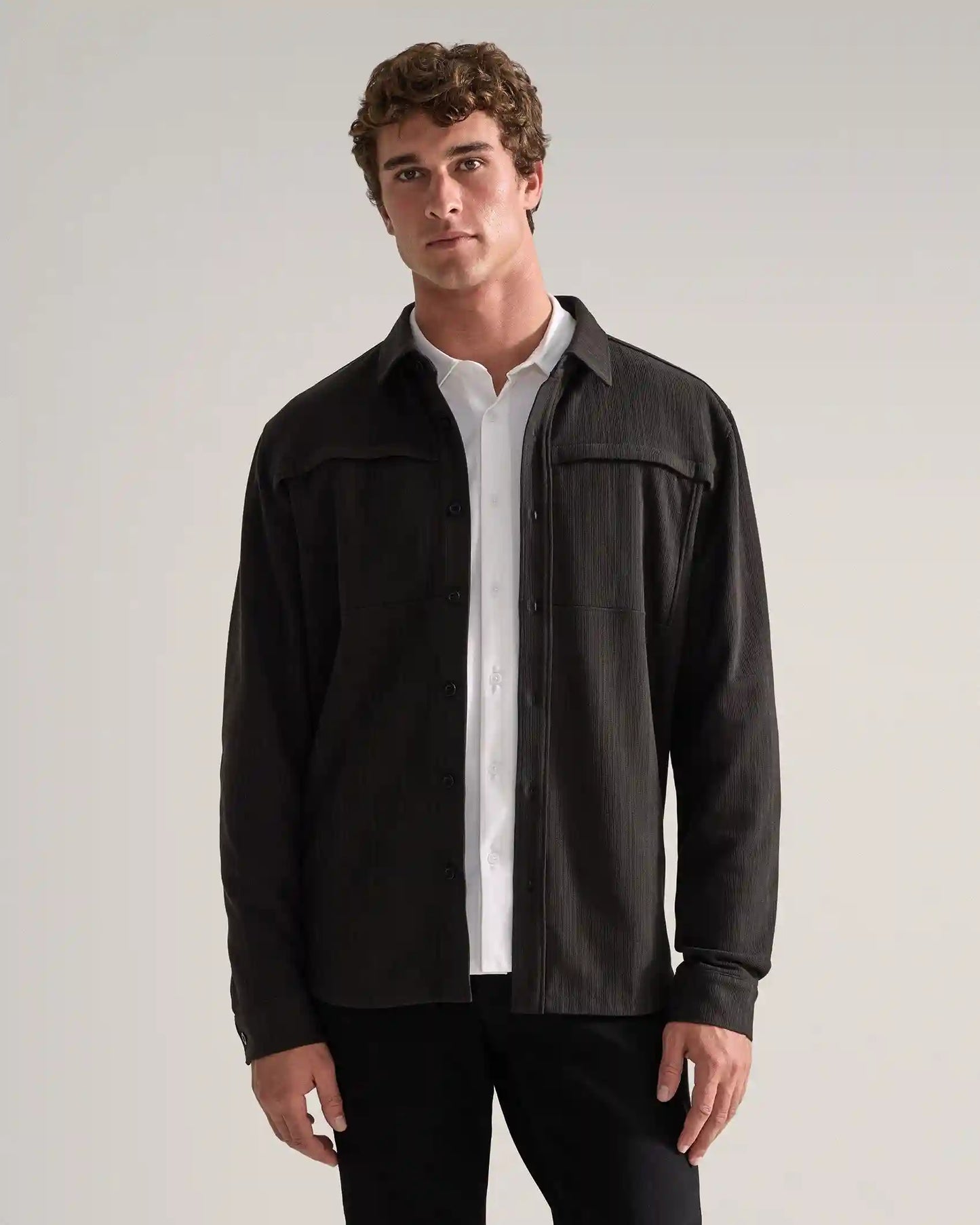 Framework Textured Knit Overshirt