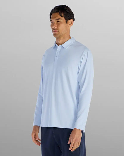 Pulse Long Sleeve Split-Hem Polo