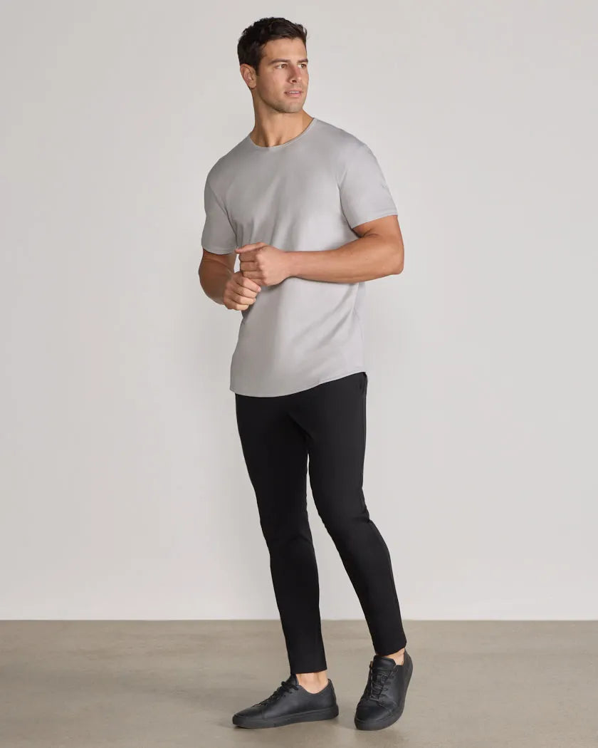 Cotton Short Sleeve Drop-Cut