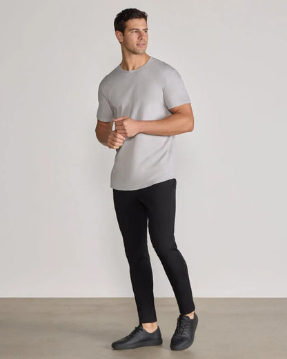 Cotton Short Sleeve Drop-Cut