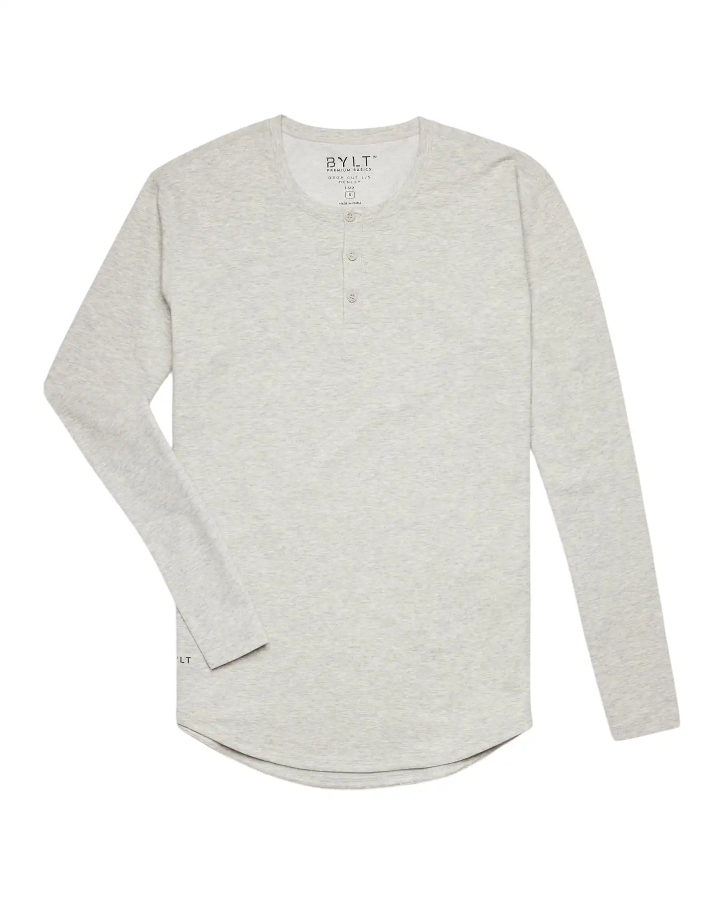 Henley Drop-Cut Long Sleeve: LUX