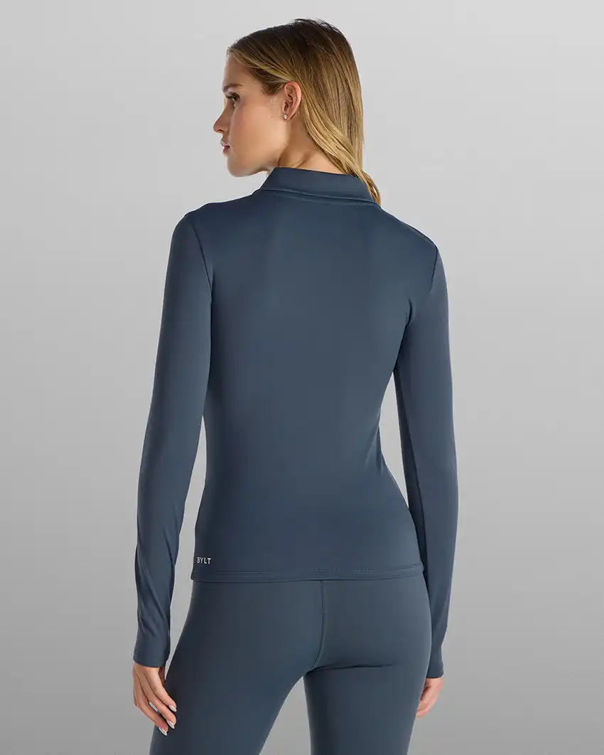 Balm Zip Long Sleeve Polo