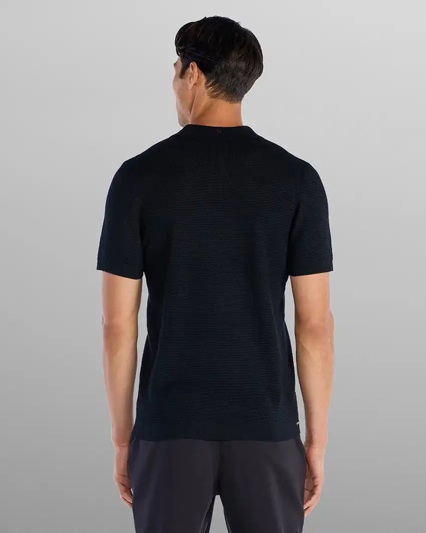 Textured Knit Polo