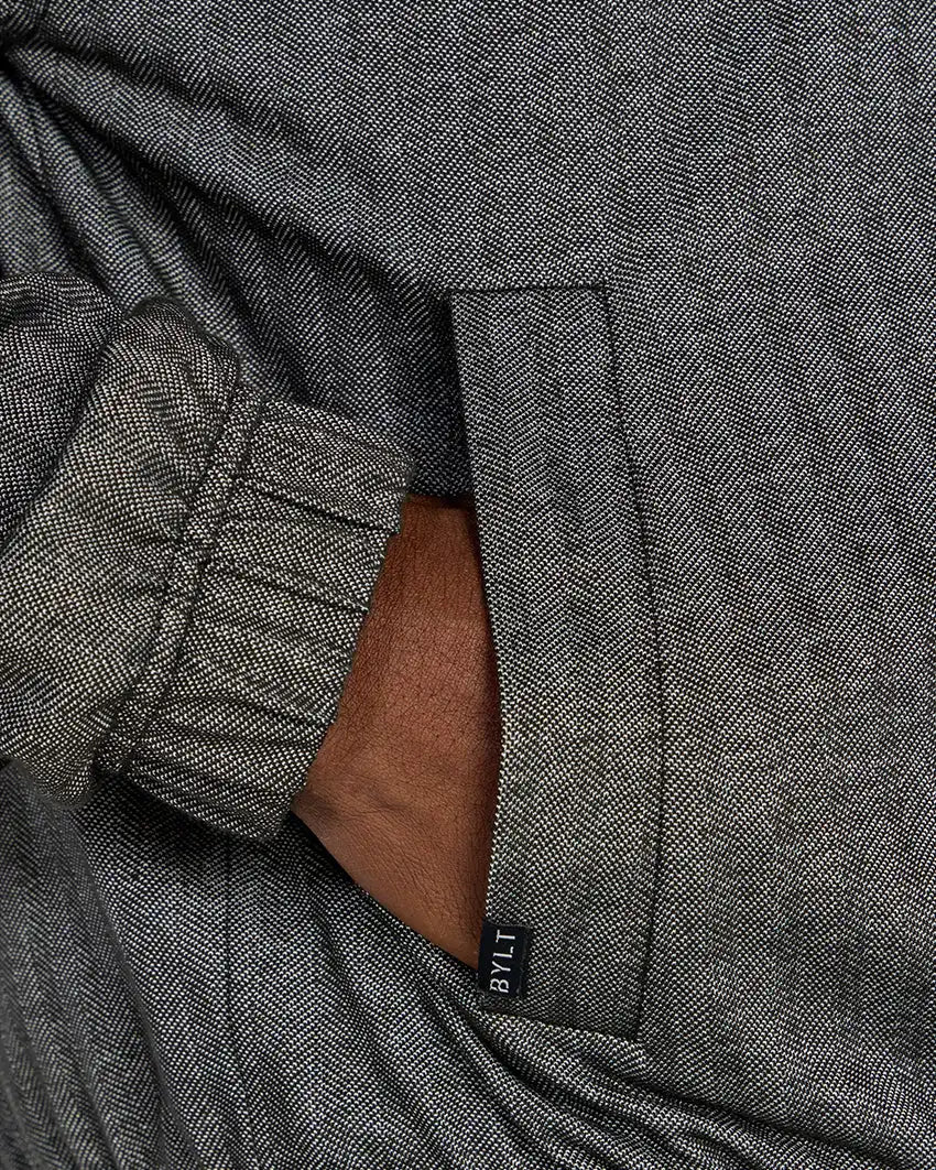 Lightweight Herringbone Full Zip Jacket
