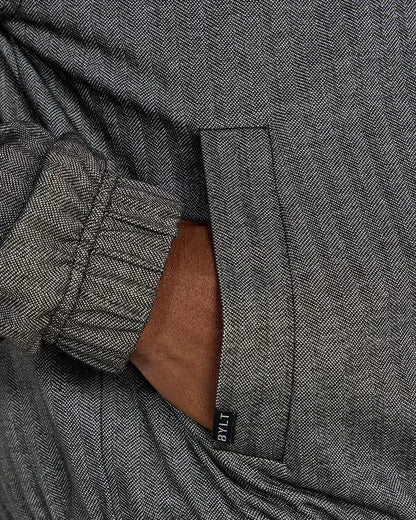 Lightweight Herringbone Full Zip Jacket