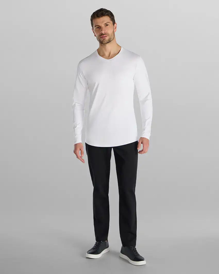 V-Neck Long Sleeve Drop-Cut: LUX