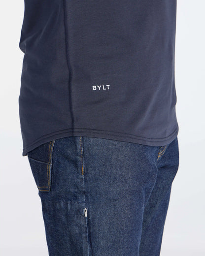 V-Neck Long Sleeve Drop-Cut: LUX