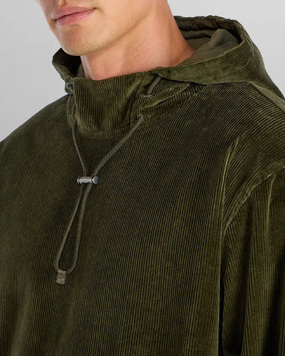 Corduroy Relaxed Mockneck Hoodie