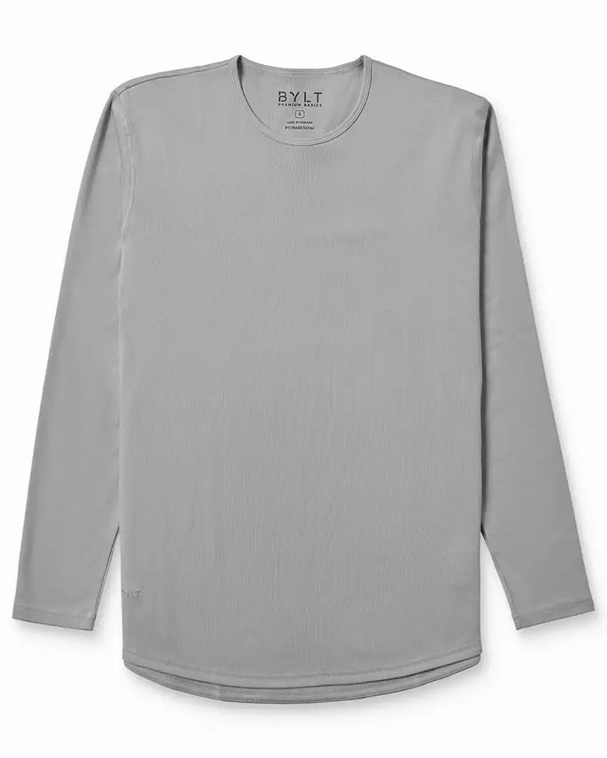 Cotton Long Sleeve Drop-Cut