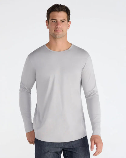 Cotton Long Sleeve Drop-Cut