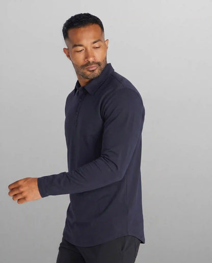 Drop-Cut Long Sleeve: LUX Polo