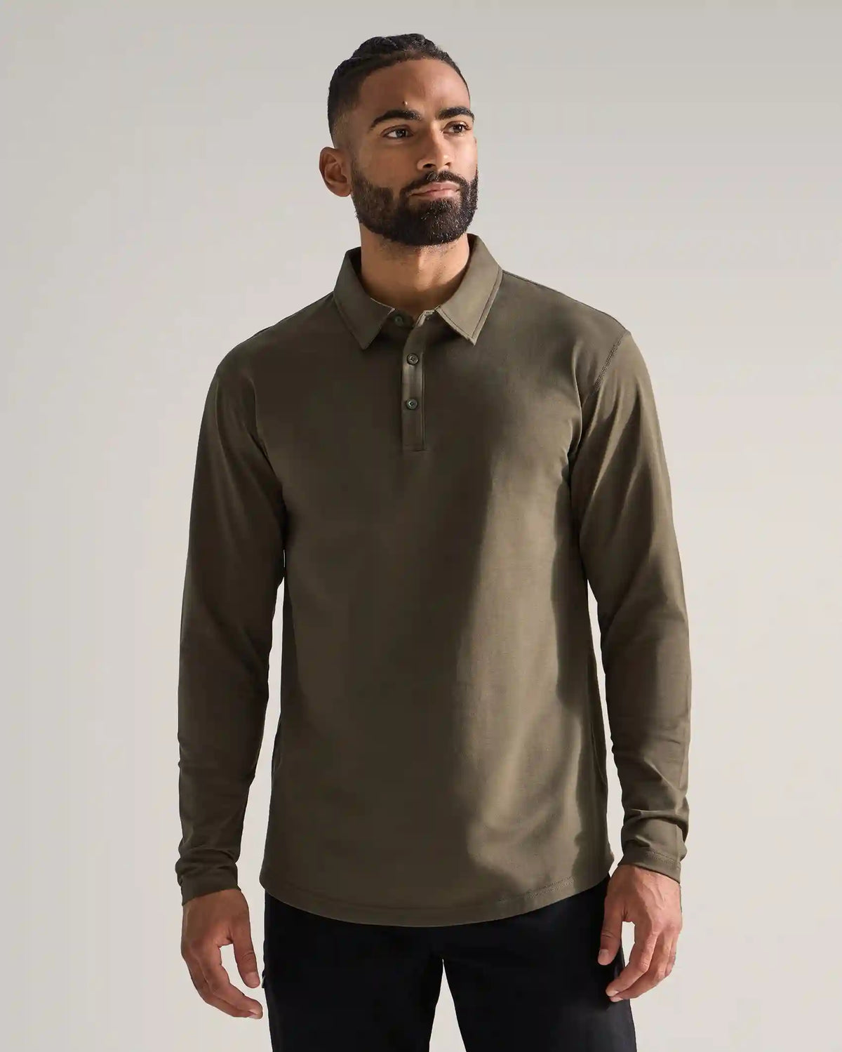 Drop-Cut Long Sleeve: LUX Polo