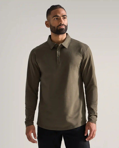 Drop-Cut Long Sleeve: LUX Polo