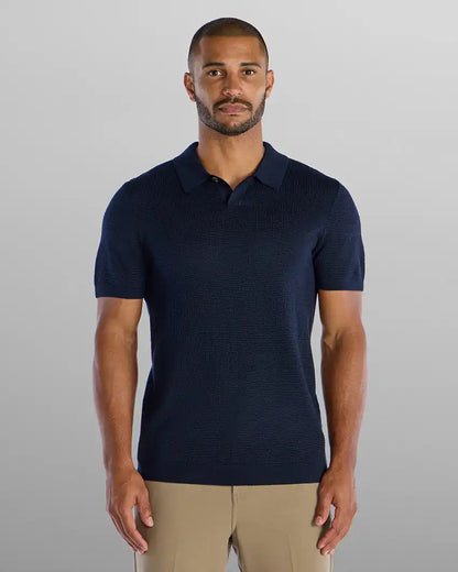 Textured Knit Polo
