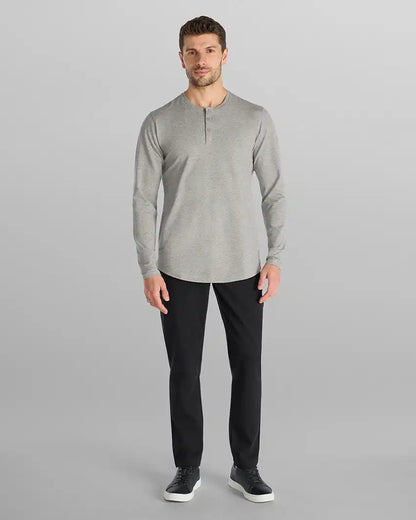Henley Drop-Cut Long Sleeve: LUX