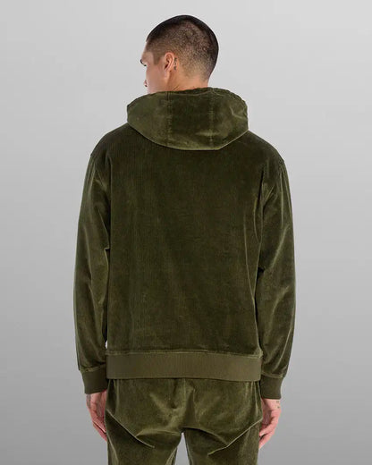 Corduroy Relaxed Mockneck Hoodie