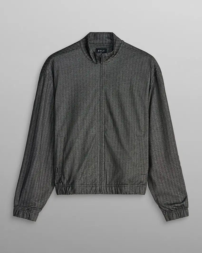 Lightweight Herringbone Full Zip Jacket