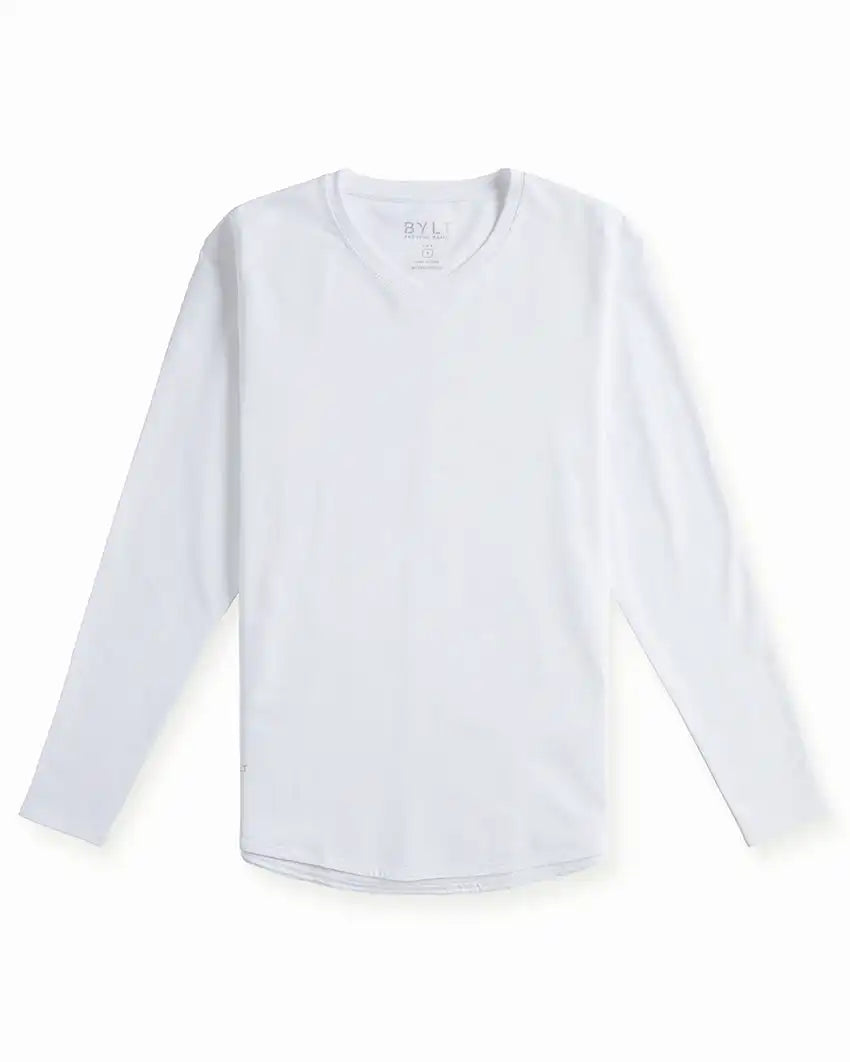 V-Neck Long Sleeve Drop-Cut: LUX