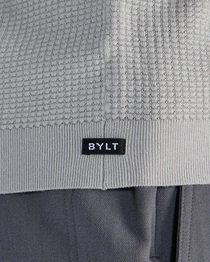 Textured Knit Polo