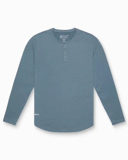 Henley Drop-Cut Long Sleeve: BYLT Signature