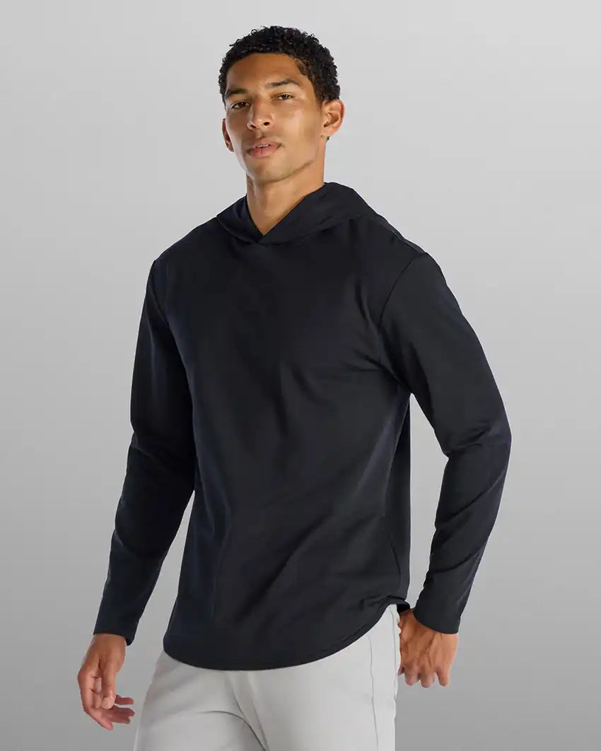 Hooded Drop-Cut Long Sleeve