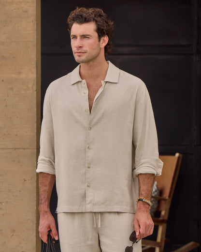 Back to Basics Linen Long Sleeve Button Down