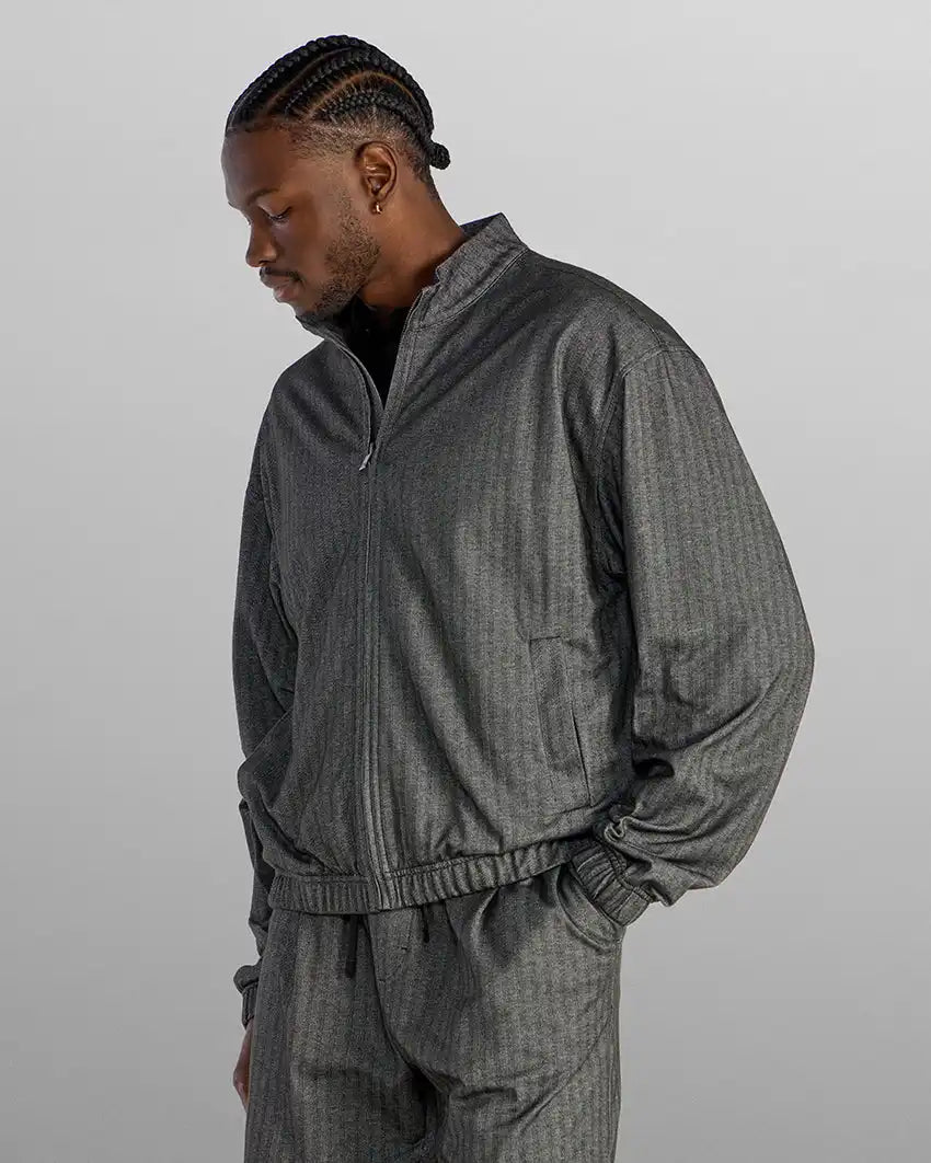 Lightweight Herringbone Full Zip Jacket