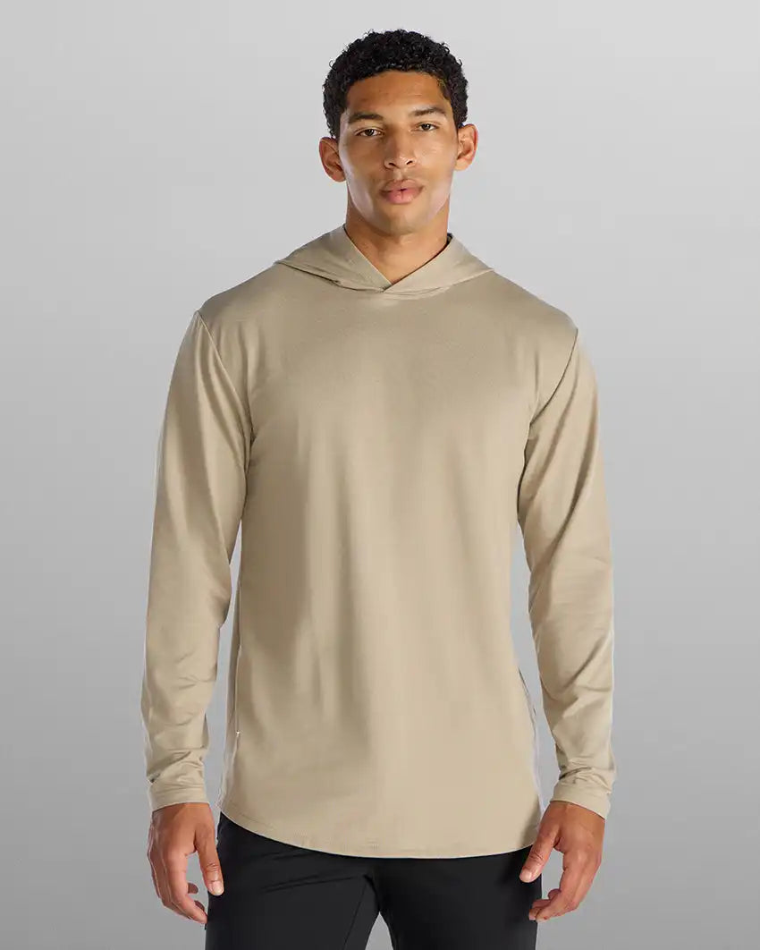 Hooded Drop-Cut Long Sleeve