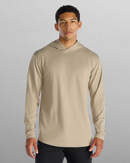 Hooded Drop-Cut Long Sleeve