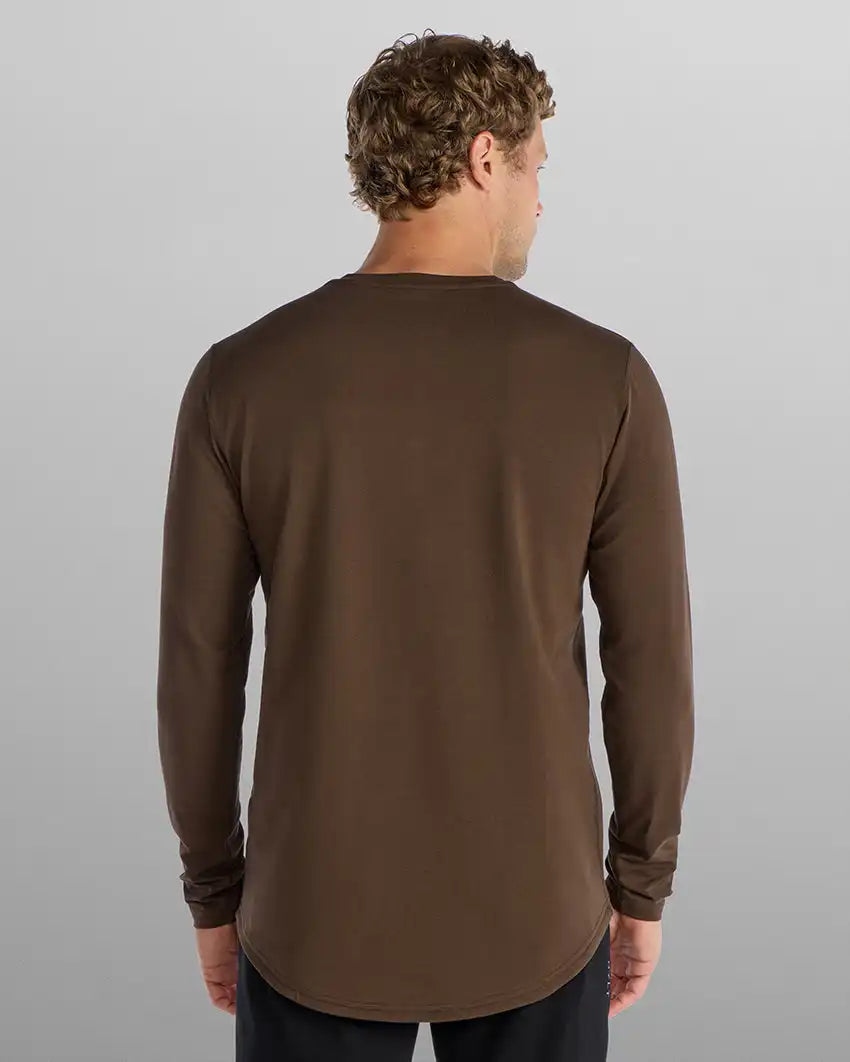 Henley Drop-Cut Long Sleeve: LUX