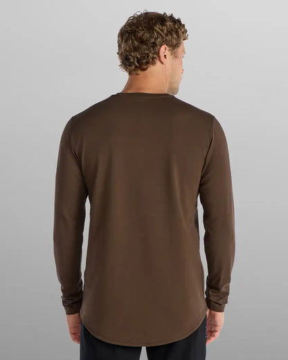Henley Drop-Cut Long Sleeve: LUX