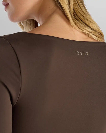 Balm Square Neck Long Sleeve Maxi Dress