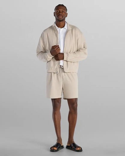 Lightweight Herringbone Full Zip Jacket