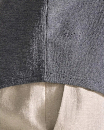 Slub Short Sleeve Drop-Cut