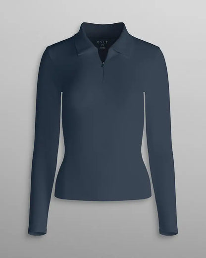 Balm Zip Long Sleeve Polo