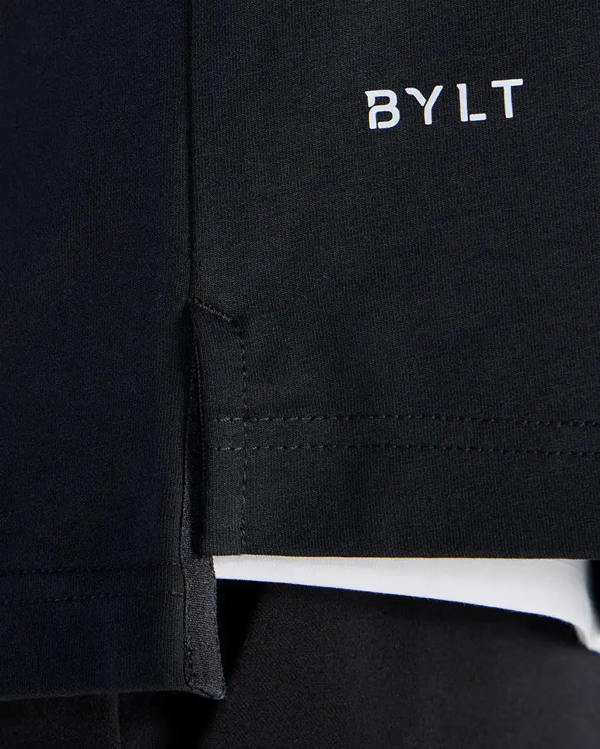 LUX Stand Collar Short Sleeve Button Down