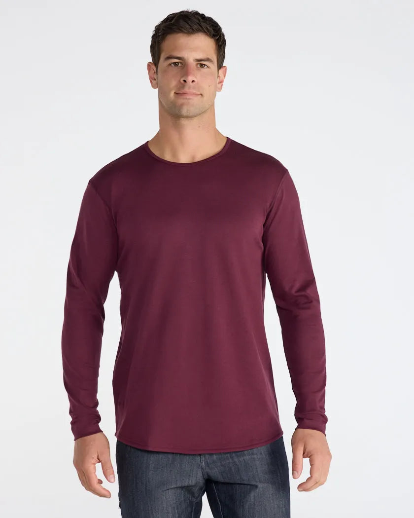 Cotton Long Sleeve Drop-Cut