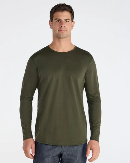 Cotton Long Sleeve Drop-Cut