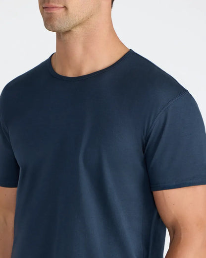 Cotton Short Sleeve Drop-Cut