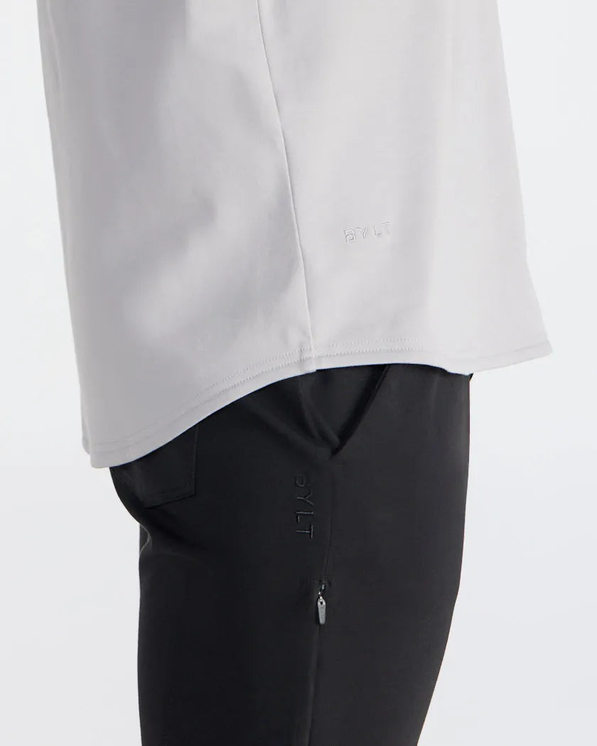 Cotton Short Sleeve Drop-Cut