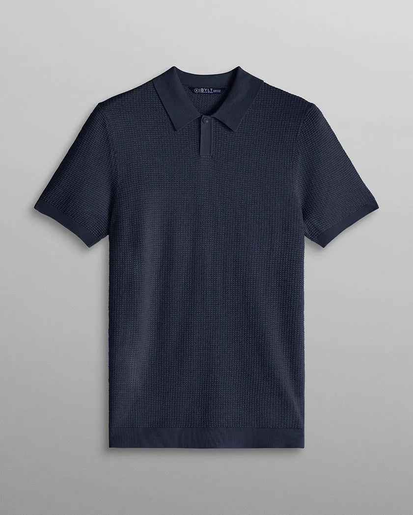 Textured Knit Polo