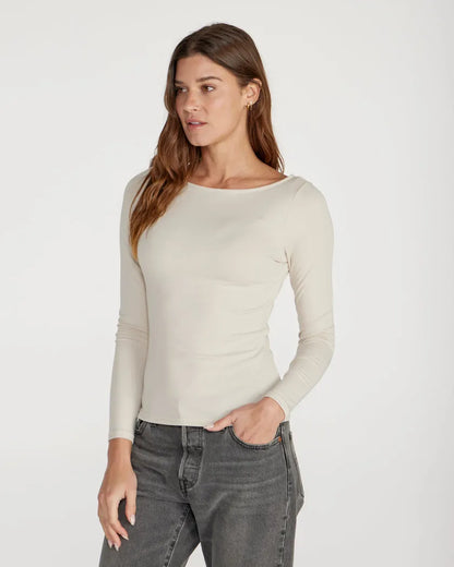 Drift Fitted Boat Neck Long Sleeve