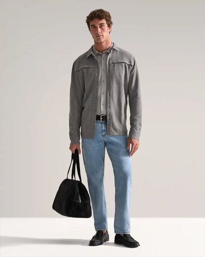 Framework Textured Knit Overshirt